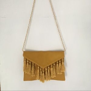 Yellow Boho Tassle Purse